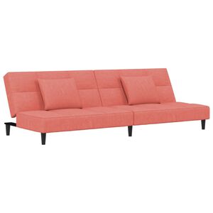 vidaXL 2-personers sovesofa med 2 puder fl&oslash;jl lyser&oslash;d
