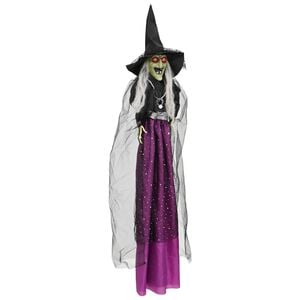 vidaXL H&aelig;ngende halloween-heks SPOOKA Lilla 30 x 133 cm
