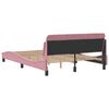 vidaXL sengeramme med sengegavl Dover Pink 140x200 cm Velour