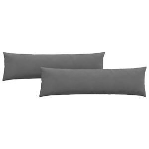 vidaXL Sofapuder 2 pcs M&oslash;rkegr&aring; 145 x 40 cm Stof
