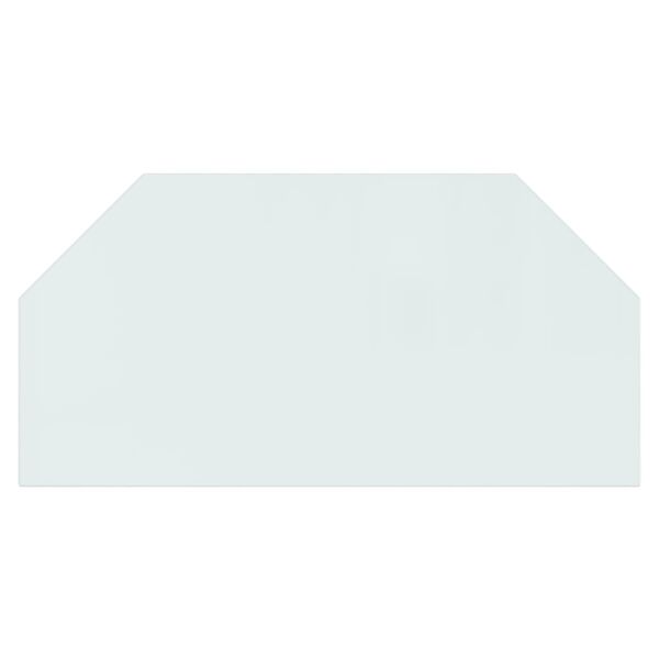 vidaXL glasplade til pejs 100x50 cm sekskantet