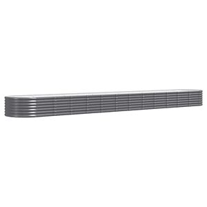 vidaXL plantekasse 512x80x36 cm galvaniseret st&aring;l antracitgr&aring;