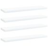 vidaXL boghylder 4 stk. 40x10x1,5 cm konstrueret tr&aelig; hvid