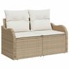 vidaXL Havem&oslash;belsofa med pude Beige 121 x 62 x 69cm polyrattan