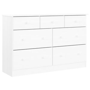 vidaXL kommode ALTA 112x35x73 cm massivt fyrretr&aelig; hvid