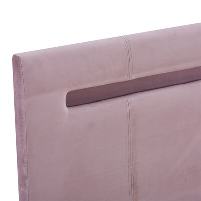 vidaXL sengestel med LED 180 x 200 cm stof pink