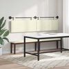 vidaXL H&aelig;ngende Hovedgavl V&aelig;gmonteret Creme 210 x 55 x 5 cm Velourstof