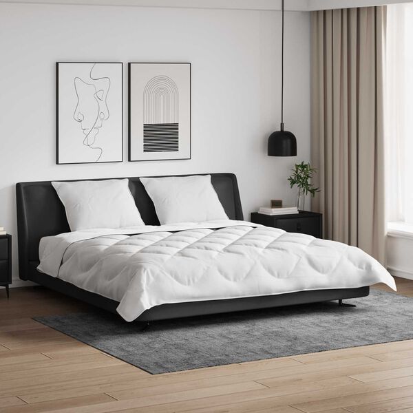 vidaXL Dyne med puder med pude 3 pcs Hvid Microfiber