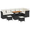 vidaXL Havesofa S&aelig;t 9 stk. Sort polyrattan