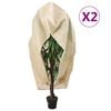 vidaXL plantebeskyttelse med lynl&aring;s 2 stk. 70 g/m&sup2; 3,93x3,5 m