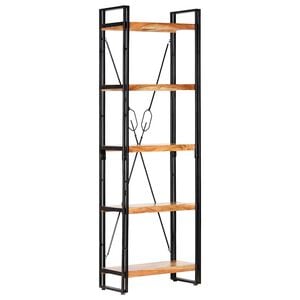 vidaXL bogreol i 5 niveauer 60x30x180 cm massivt akacietr&aelig;