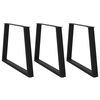 vidaXL spisebordsben V-formet 3 stk. sort 100x(72-73,3) cm st&aring;l