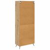 vidaXL Highboard Artisan Egetræ 69,5 x 34 x 180 cm Konstrueret træ