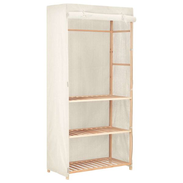 vidaXL tøjgarderobe i 3 niveauer 79x40x170 cm