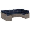 vidaXL Havesofa S&aelig;t Gr&aring; polyrattan