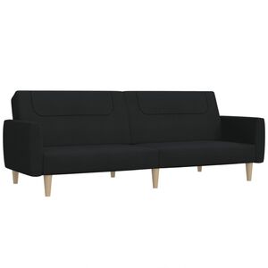 vidaXL 2-personers sovesofa stof sort