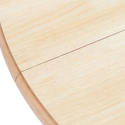 vidaXL spisebord 106 cm massivt gummitræ hvid og brun