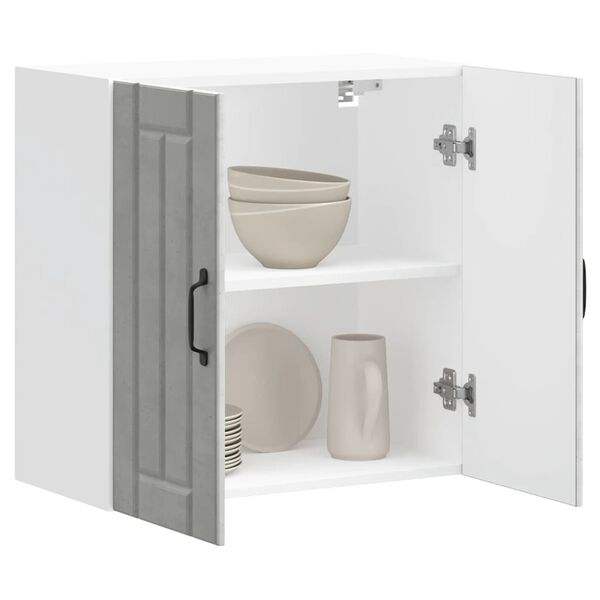 vidaXL k&oslash;kkenv&aelig;gskab Lucca beton gr&aring; konstrueret tr&aelig;