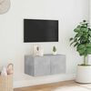 vidaXL v&aelig;gh&aelig;ngt tv-bord med LED-lys 60x35x31 cm betongr&aring;