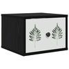 vidaXL V&aelig;gmonteret natbord HANAU Sort eg 36 x 33 x 25 cm