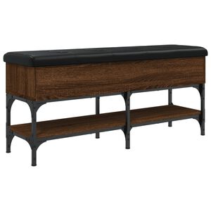 vidaXL skob&aelig;nk 102x32x45 cm konstrueret tr&aelig; brun egetr&aelig;sfarve