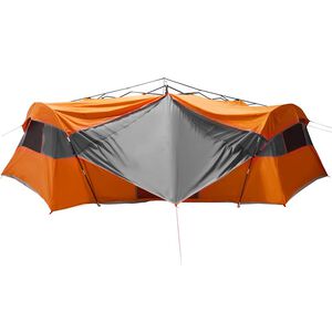 vidaXL Indertelt 8-personers Gr&aring; og orange taft