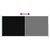 vidaXL sammenrullelig sidemarkise til terrassen 220x500 cm sort