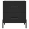 vidaXL sengeborde 2 stk. 40x35x47,5 cm konstrueret tr&aelig; sort