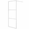 vidaXL brusev&aelig;g 80x195 cm klart sikkerhedsglas s&oslash;lvfarvet
