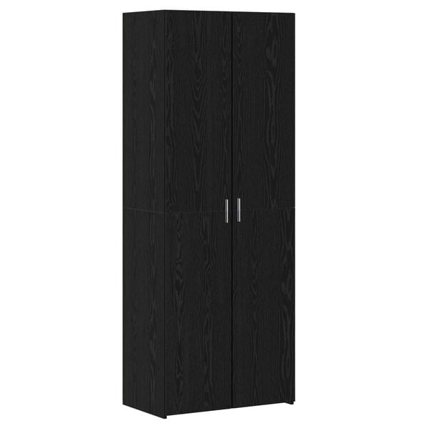 vidaXL Highboard Sort eg 70 x 42,5 x 185 cm Konstrueret tr&aelig;