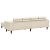 vidaXL Stof sofa med pude Creme 208 cm Corduroy stof