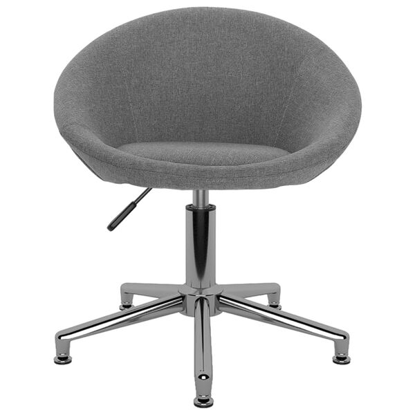 vidaXL drejelige spisebordsstole 4 stk. stof lysegr&aring;