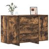 vidaXL Sideboard med skuffe Røget eg 120 x 41 x 75 cm Konstrueret træ