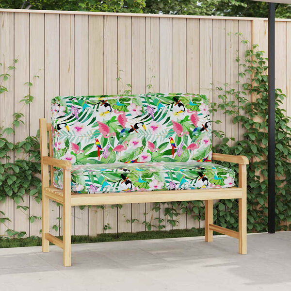 vidaXL Pude Blomstret Flerfarvet 120 x 50 x 12 cm Oxford stof