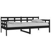 vidaXL daybed massivt fyrretræ sort 90x190 cm