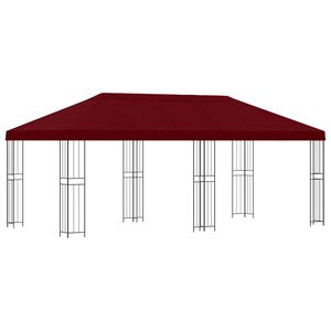 vidaXL Pavillon med sidetapper 6 x 3 m Bordeaux Polyester og St&aring;l 190