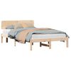 vidaXL Sengestel Naturfarvet 135 x 190 cm Massiv fyrretr&aelig;