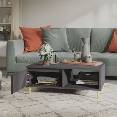 vidaXL sofabord 90x60x35 cm spånplade grå