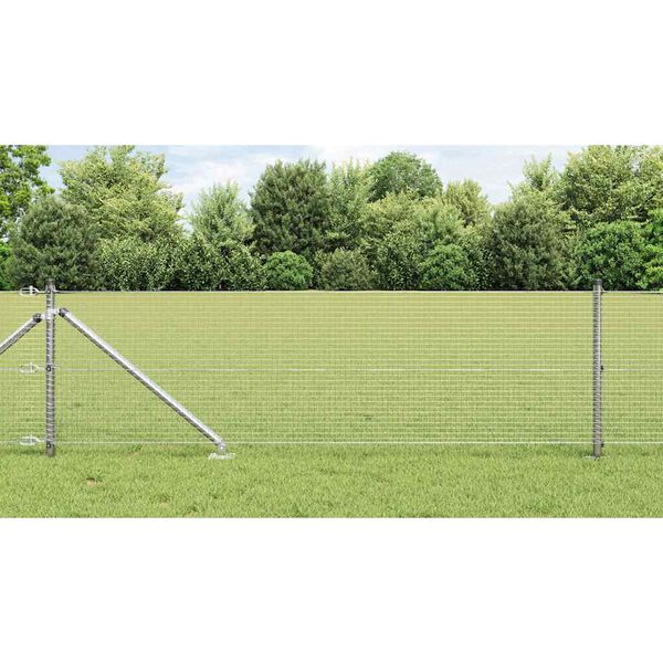 vidaXL Hegnsp&aelig;l S&oslash;lv 50 x 0,4 m (19 x 19 mm mesh) St&aring;l