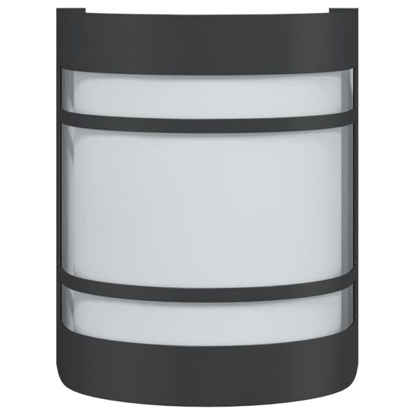 vidaXL udendørs væglampe rustfrit stål sort