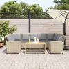 vidaXL havesofa med hynder polyrattan beige