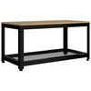 vidaXL sofabord 90x45x45 cm MDF og jern lysebrun og sort