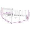 vidaXL sengeramme 140x190 cm massivt tr&aelig; hvid