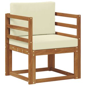 vidaXL Udend&oslash;rs sofa Soli Akacietr&aelig; og polyester Naturfarvet