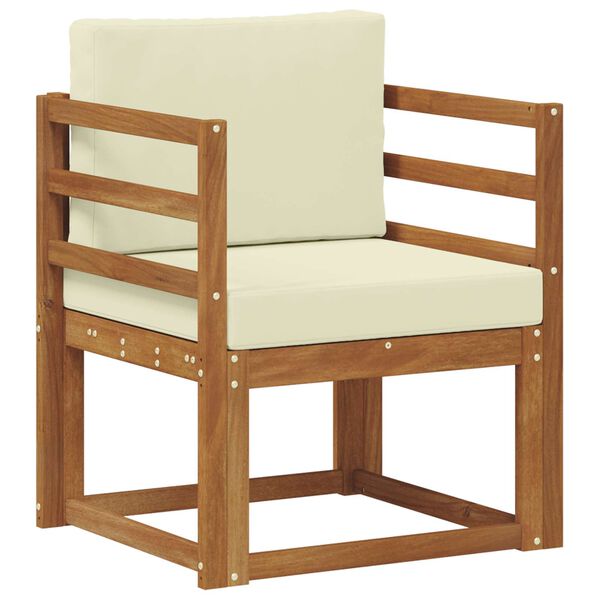 vidaXL Udend&oslash;rs sofagruppe Soli Akacietr&aelig; og polyester Naturfarvet