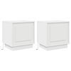 vidaXL Natskab 2 stk. Hvid 44 x 34,5 x 45 cm Konstrueret tr&aelig;