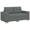 vidaXL Sofa 3 pcs M&oslash;rkegr&aring; 221 x 80 x 80 cm Linned-blandet stof