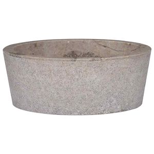 vidaXL h&aring;ndvask &Oslash;40x15 cm marmor gr&aring;