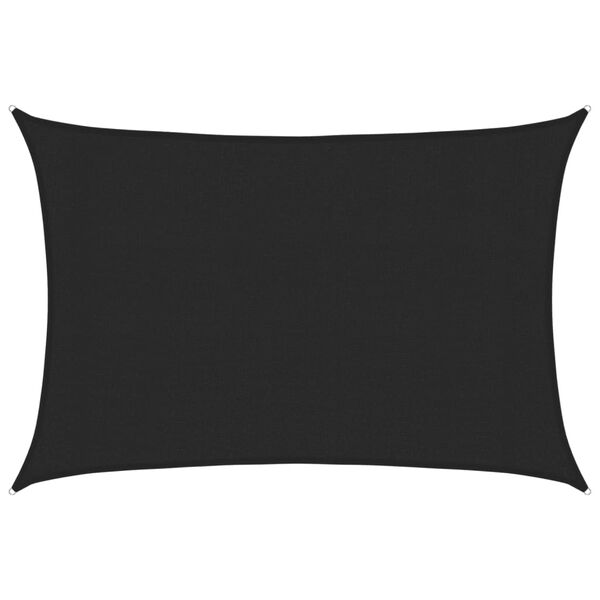 vidaXL solsejl 3x4 m 160 g/m&sup2; HDPE sort