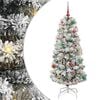 vidaXL Kunstigt Hinged Juletr&aelig; 150 LED'er Gr&oslash;n og Hvid 150 cm